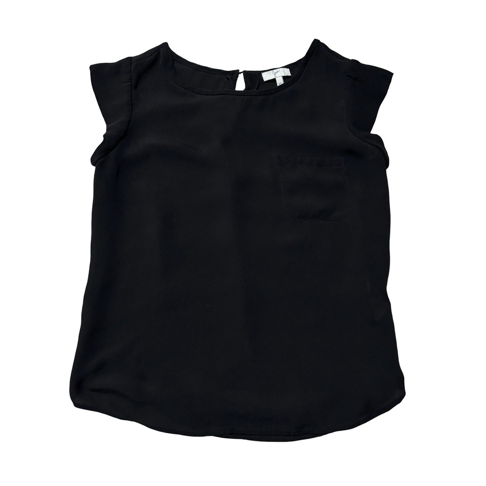 Joie Women's 100% Silk Sleeveless Blouse Top Black Size XS 17 x 22